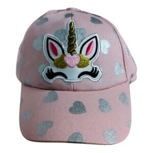 Unicorn With Printed Hearts Cap